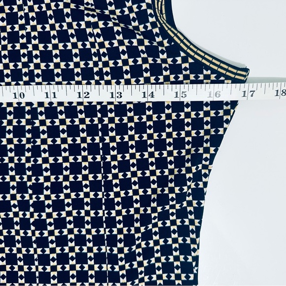 Max Studio NWT Geometric Sheath Midi Dress, Women’s Size Small, Pleated Skirt - Picture 9 of 16